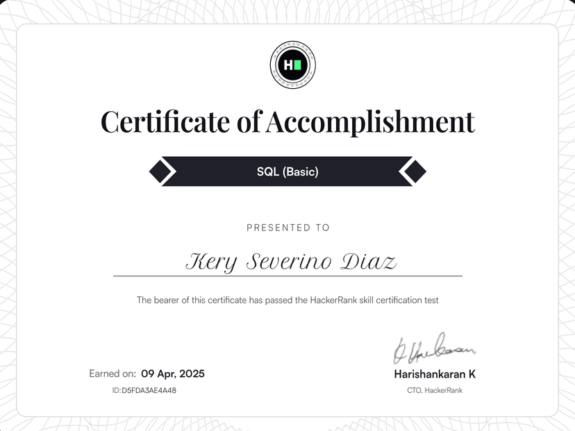 HackerRank SQL